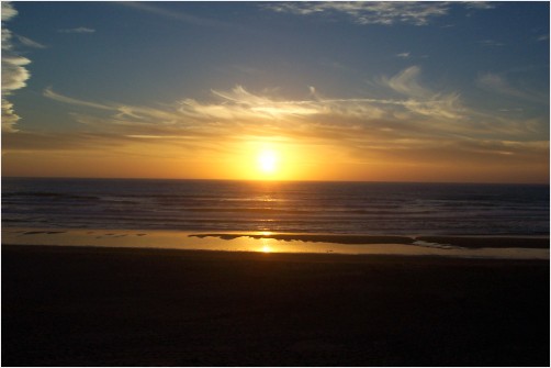 Sunset over the Pacific Ocean