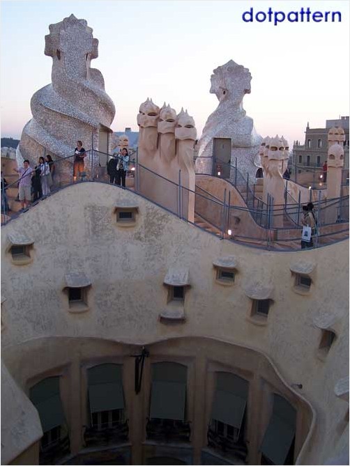Antoni Gaudi's Casa Mila residence "La Pedrera" in Barcelona