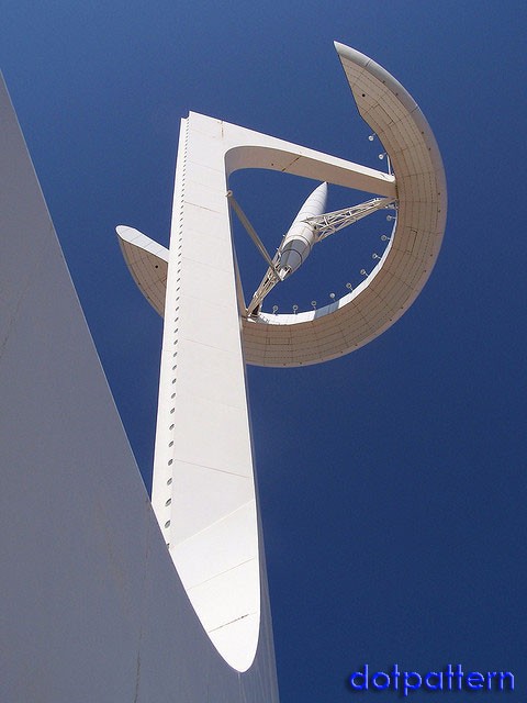 Torre Calatrava communications tower in Barcelona Spain