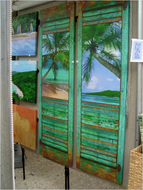 Island Shutters Oil Painting