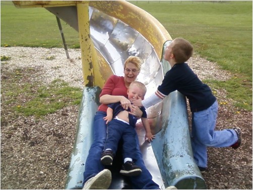 Me and my grandsons having fun