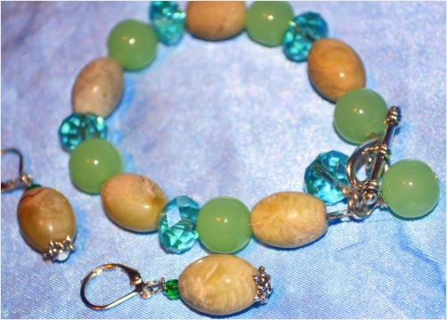 a beaded bracelet I made for a friend