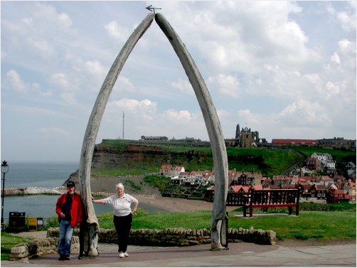 The whale jaw bone arch Whitby