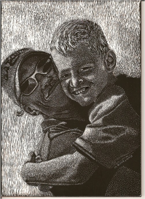 Me and Nate at his last soccer game