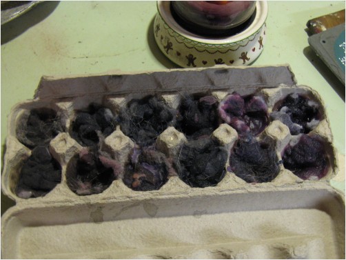 POur wax over dryer lint