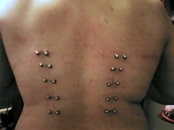 Corset piercing Six Hours After