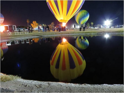 Closeup of a balloon glow ...